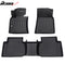 IKON Floor Mat Compatible with 2018-2013 Toyota Camry Floor Mats, 3D Molded Custom Carpets 1st 2nd Row Front Rear Protection 3PC Pad Black TPE Thermo Plastic Elastomer All Weather Liner Protector