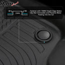 Floor Mat Compatible with 2018-2024 VW Tiguan 5/7 Seats, Floor Mats, 3D Molded Custom Pad Black TPE Thermo Plastic Elastomer All Weather Liner Protector - Auto Sports Accessories & Performance