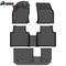 IKON Floor Mat Compatible with 2018-2024 VW Tiguan 7 Seats Floor Mats 3D Custom Carpets Protection 4PC All Weather Liner Protector