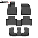 IKON Floor Mat Compatible with 2016-2025 Volvo XC90 7-Seat 3D Molded Floor Mat All Weather Carpet TPE