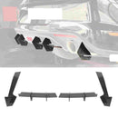 Rear Diffuser 2018-2021 Ford Mustang EcoBoost Gloss Black Rear Bumper Diffuser ABS - Auto Sports Accessories & Performance