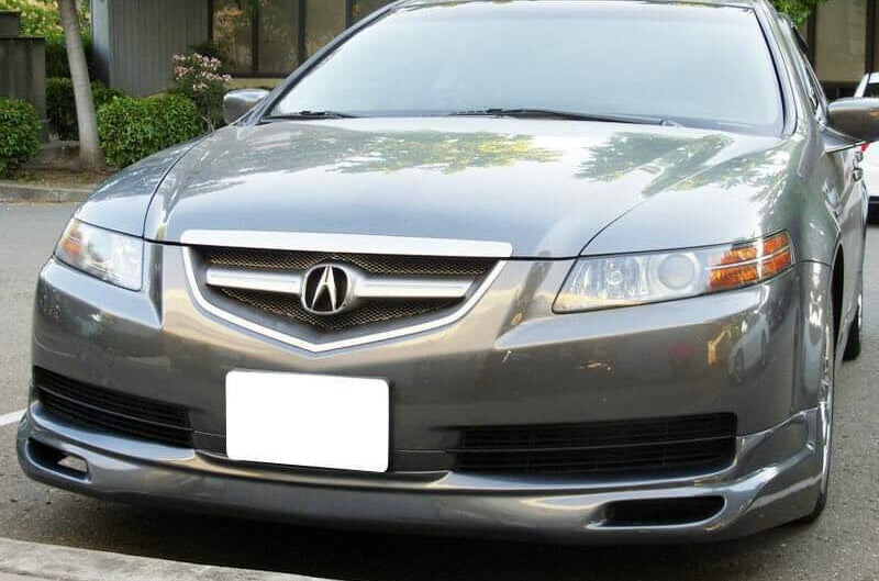 📈Front Lip 2004-2006 Acura TL JDM Style Unpainted Black Front Bumper Lip PU