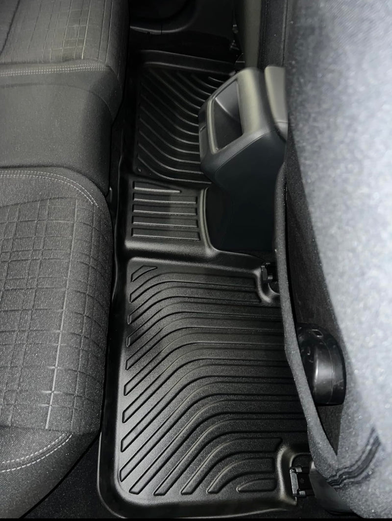 IKON Floor Mat Compatible with 2016-2022 Honda HR-V HRV Floor Mats, 3D Molded Custom Carpets 1st 2nd Row Front Rear Protection 3PC Pad Black TPE Thermo Plastic Elastomer All Weather Liner Protector