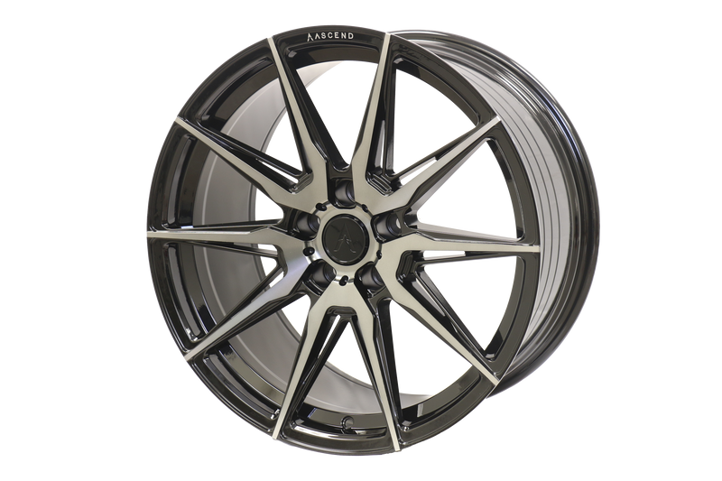 ASCEND WHEELS FR03 - 19x8.5 5x114.3 Hub 72.6, offset +35mm Colour: two tone (Gloss Black Double Dark Tint)