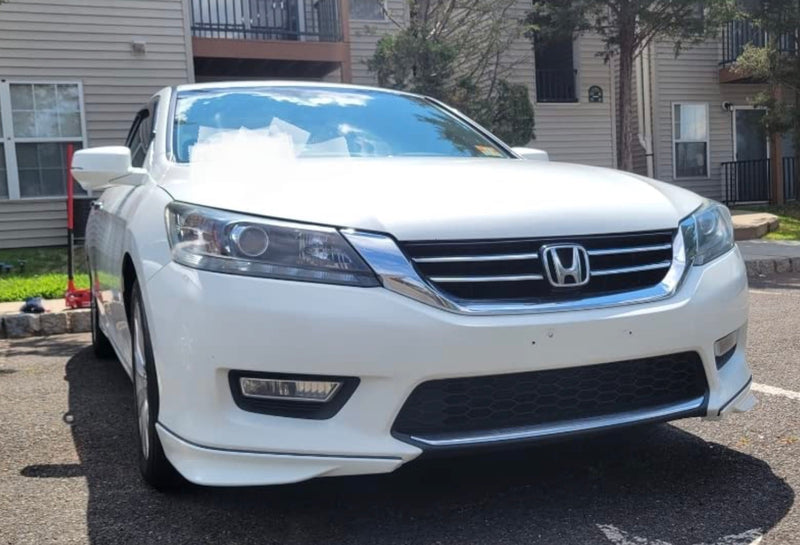 Front Lip 2013-2015 Honda Accord Sedan HFP Style Front Bumper Lip PP 2PC - Auto Sports Accessories & Performance