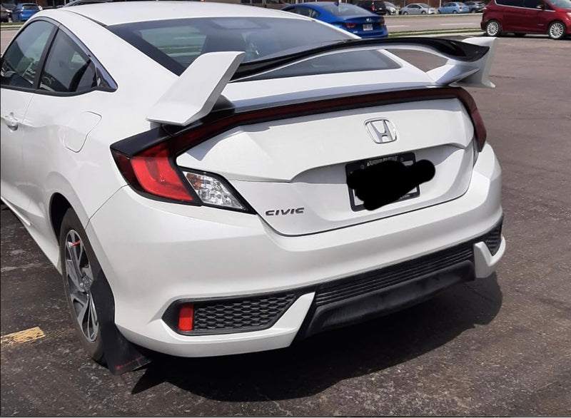 Spoiler Trunk Wing 2016-2020 Honda Civic 10th Gen Civic Coupe 2Dr CTR Type R style spoiler - Auto Sports Accessories & Performance