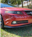 Front Bumper Lip 2007-2008 Acura TL Type S CS Style Unpainted Black Front Bumper Lip PU