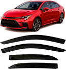 Window Visor Deflector Rain Guard 2020-2025 Toyota Corolla sedan OEM Style Dark Smoke - Auto Sports Accessories & Performance