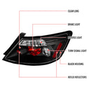 Taillight Lamp 2006-2011 Honda Civic Coupe 2 door Tail Lights (Matte Black Housing/Clear Lens)