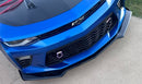 Front Bumper Lip 2016-2023 Chevrolet Camaro LT / LS / RS / SS Model 1LE Style ABS  Glossy Black 3 Pieces/ Set