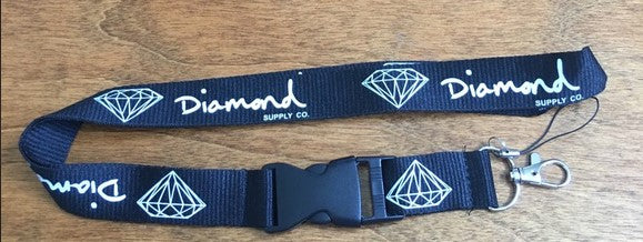 Diamond Supply Co. Lanyard (Black with white logo)