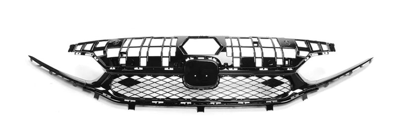 Front Grille 2022-2024 Honda Civic Sedan Rock Style Upper Grille Gloss Black ABS