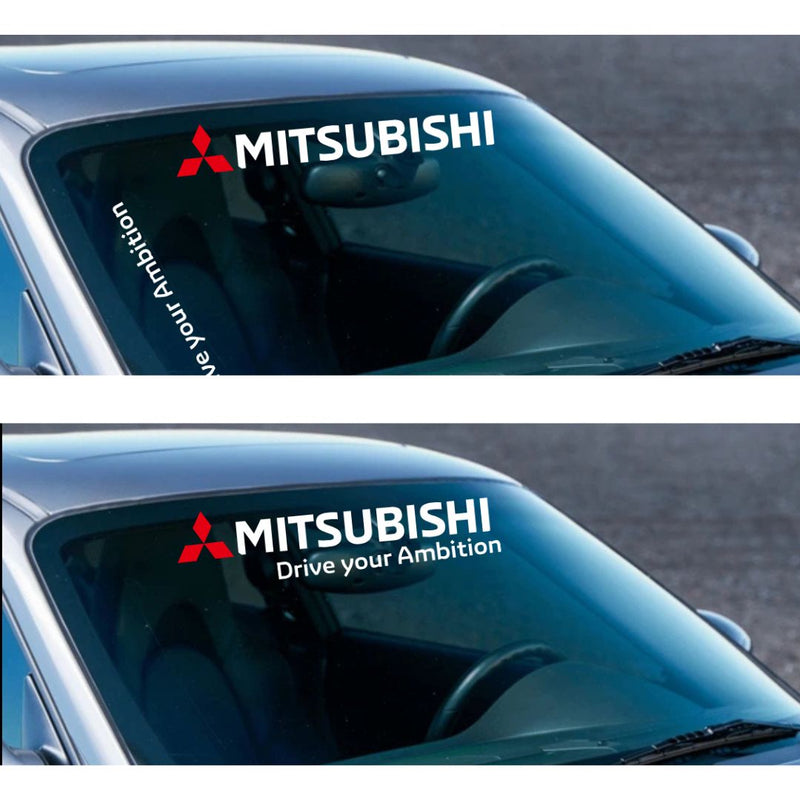 EPP® Custom Windshield /Bumper Sticker Decals - Mitsubishi Drive Your Ambition Car Decals Sticker