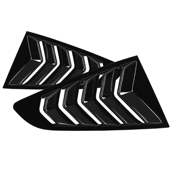 Window Louver 2015-2022 Ford Mustang Side Window Louvers Side Window Louver Scoop Covers Glossy Black
