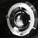 Headlight Housing Kit Projector Dual Halo Led Black for 2006-2008 VW Golf & Rabbit, 2006-2010 VW Jetta