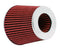 K&N Air Filter with Clamp for 3" / 3.5" / 4"- Cone Air Filter Replacement K&N Universal Air Filter Chrome Round Tapered Red - 4in Flange ID x 1.125in Flange Length x 5.5in H - Auto Sports Accessories & Performance