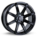 RTX Compass Alloy Wheel Rim Glossy Black Size 15x6.5 Inch Bolt Pattern 5x100 Offset 38 Center Bore 73.1 (priced individually)