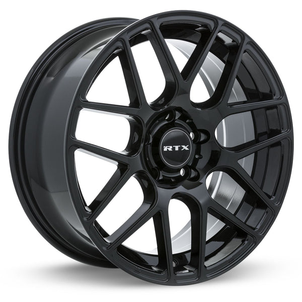 RTX Envy Alloy Wheel Rim Gloss Black Size 19x8.5 Inch Bolt Pattern 5x112 Offset 38 Center Bore 66.1 Center Caps included Lug Nuts NOT included (priced individually)