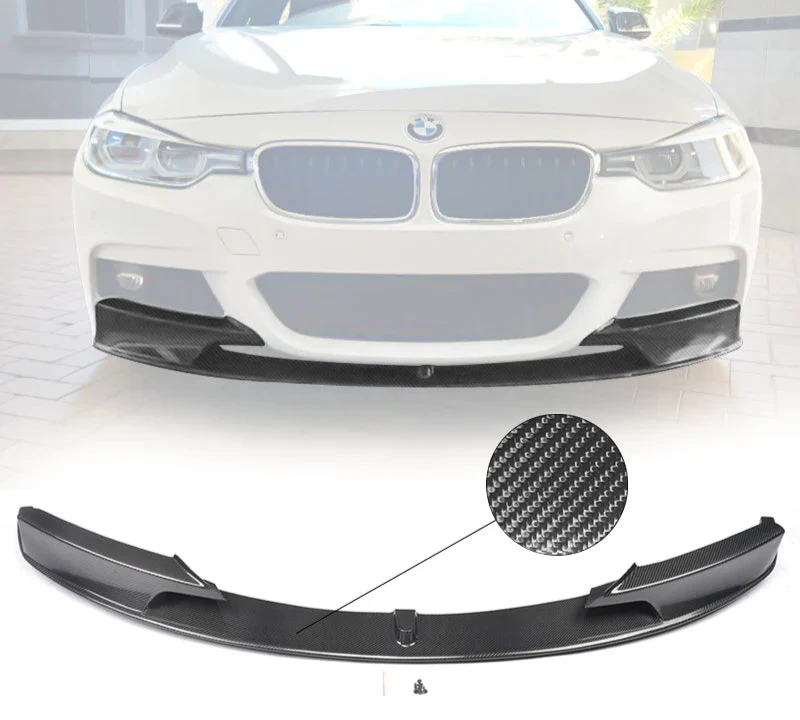 📈Front Lip 2012-2018 BMW 3 Series F30 M Sport bumper Real Carbon Fiber MP Style one piece