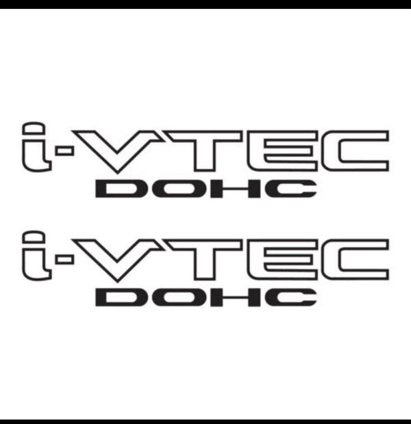 EPP® Custom Vinyl Sticker Die Cut I-VTEC DOHC 9" (2-Pack) Vinyl Decal Vtec Sticker fits Honda Civic Si Type R RSX