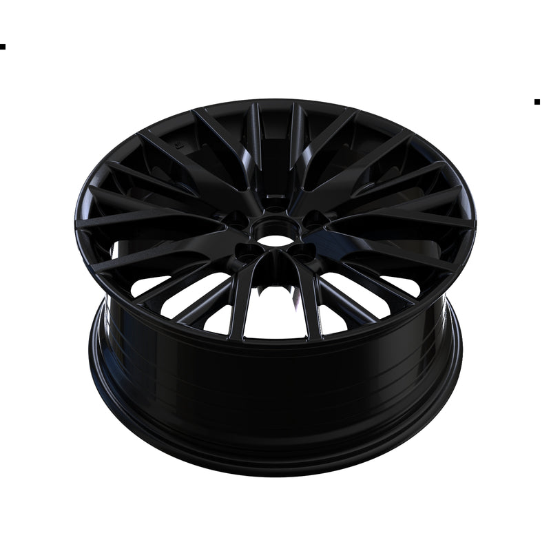 WIC Wheels LT Style 19 x8, 5x114.3  Hub Bore 60.1 Offset +35 Glossy Black / Hyper Black - Auto Sports Accessories & Performance