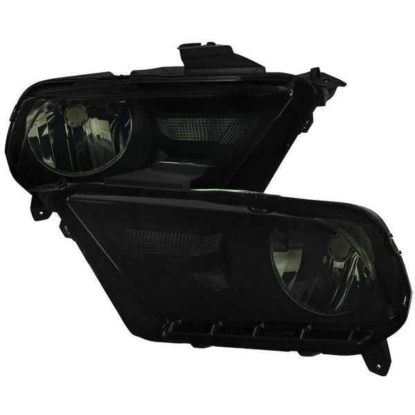 Headlight set 2010-2014 Ford Mustang Factory Style Headlights (Black Housing/Smoke Lens) #LH-MST10SM-RS