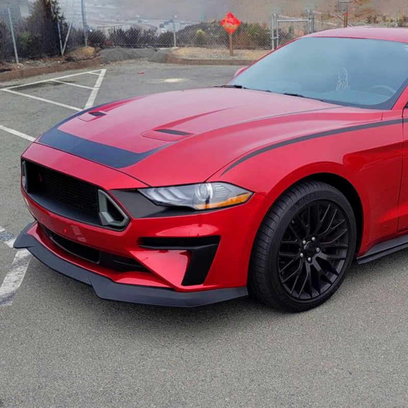 Fog Light Trim Cover 2018-2022 Ford Mustang GT/Ecoboost Front Bumper Fog Light Vent Canards Cover - Auto Sports Accessories & Performance