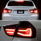 SPEC-D Taillight Set 2009-2011 BMW E90 3-Series 4Dr Sedan Red LED Tail Light (Matte Black Housing/Clear Lens)