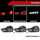 SPEC-D Taillight Set 2009-2011 BMW E90 3-Series 4Dr Sedan Red LED Tail Light (Matte Black Housing/Clear Lens) - Auto Sports Accessories & Performance