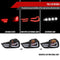 SPEC-D Taillight Set 2009-2011 BMW E90 3-Series 4Dr Sedan Red LED Tail Light (Matte Black Housing/Clear Lens)