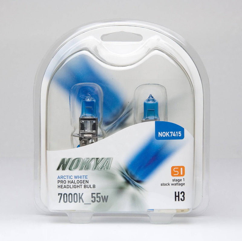 Nokya Arctic White H3 Light Bulbs 7000K 55W (Stage 1)