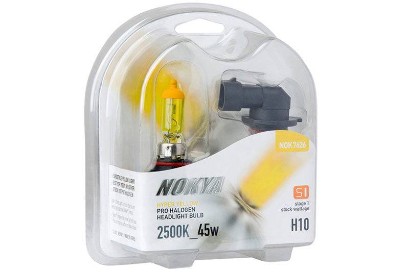 Nokya Hyper Yellow H10 Light Bulbs 2500K 45W (Stage 1) - Auto Sports Accessories & Performance