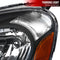 HEADLIGHT Housing Kit 2002-2004 Acura RSX Factory Style Headlights w/ Amber Reflectors (Matte Black Housing/Clear Lens)