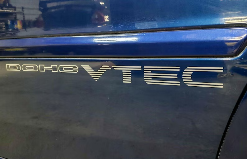 Custom Vinyl Sticker Die Cut DOHC Vtec Sticker (2 pcs/ set) 1992-2000 Honda Civic Si Die Cut Vinyl OEM 16” x 1.2"