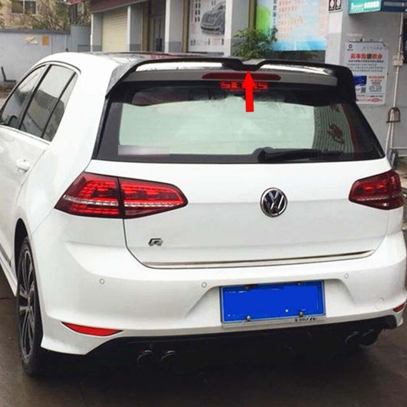 Rear Spoiler Compatible With 2013-2019 VW Golf TSI, TDI MK7 ABS Gloss Black Rear Roof Wing Lip Spoiler Sporty Protector Add On
