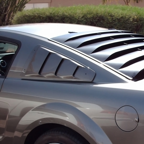 Spec D Side Window Louvers #WLUQ-MST05A 2005-2014 Ford Mustang Visor Style Unpainted Window Scoop Acrylic