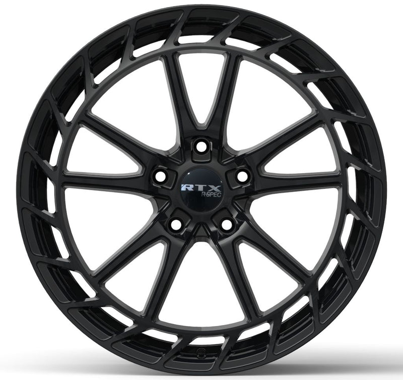 RTX R-SPEC RS05 Alloy Wheel Rim Gloss Black Size 20x8.5 Inch Bolt Pattern 5x114.3 Offset 40 Center Bore 67.1 Center Caps included Lug Nuts NOT included (priced individually)