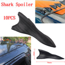 Universal Fit Shark Fin Spoiler 10 Pcs Roof Fin (3.25"x1.75") S2 Style-CFL Carbon Fiber Print