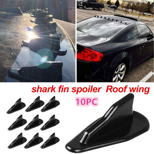 Universal Roof Shark Fin Spoiler Diffuser Jet PP 10 Pcs Roof Fin (8cm x 3cm) S4 Style