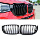 Grille 2014-2017 BMW X3 BMW X4 Kidney Grill Grille Glossy Black double slat colour/ Pair