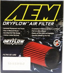 AEM Air Intake Filter DRYFLOW FILTER 4" ( Inlet )