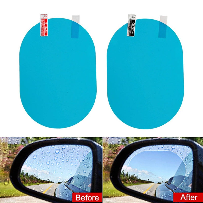 Mirror Film 1 Pair Hydrophobic Film Rearview Mirror Rainproof Driving Safe Scratch-Resistant Stickers Waterproof Car Mirror Film
