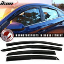 Window Visor Deflector Rain Guard 2011-2014 Hyundai Sonata Dark Smoke Mugen Style