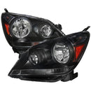 Headlight Lamp 2005-2007 Honda Odyssey Factory Style Crystal Headlights w/ 9006 Bulbs (Matte Black Housing/Clear Lens)