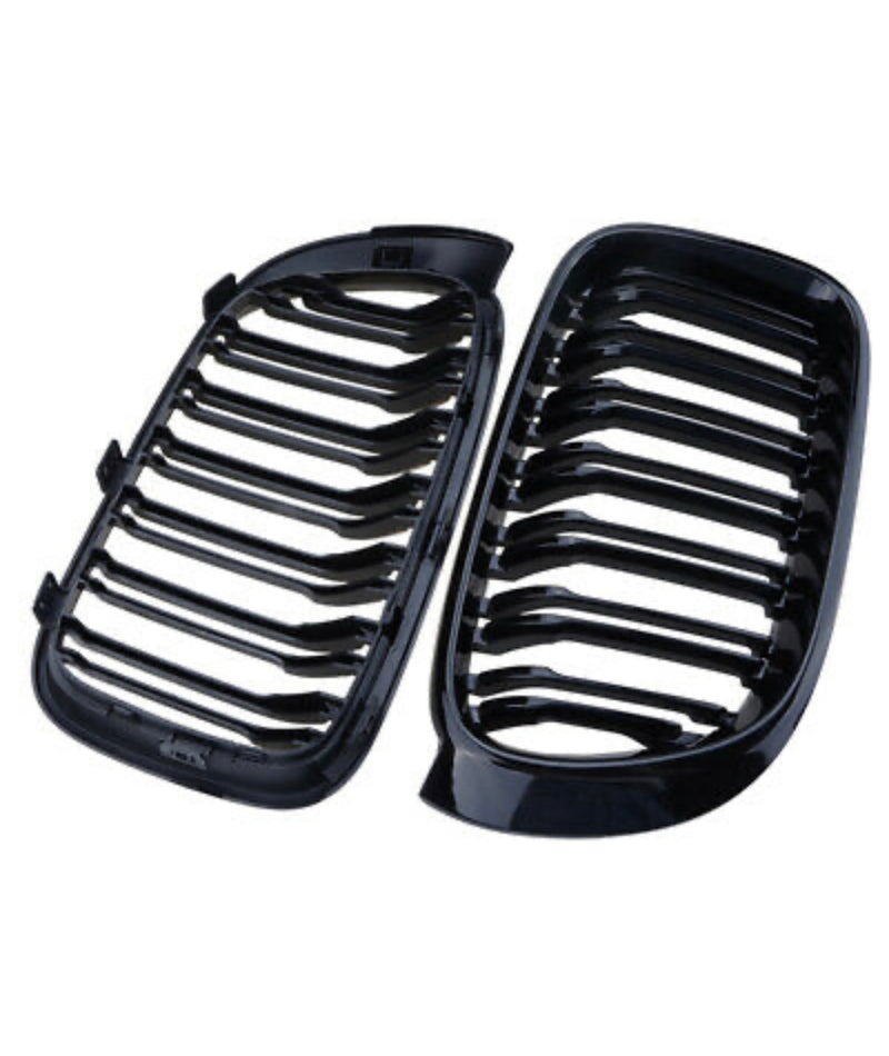 Grille 2014-2017 BMW X3 BMW X4 Kidney Grill Grille Glossy Black double slat colour/ Pair