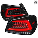 Spec D Tuning Taillight Lamp 2015-2020 Subaru WRX Tail Light Spec-D ***Sequential*** Red Neon Tube LED Tail Lights (Jet Black Housing/Clear Lens)