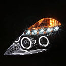 Headlight Lamp 2003-2005 Nissan 350Z SMD LED DRL Dual Halo Projector Headlights (Chrome Housing/Clear Lens)