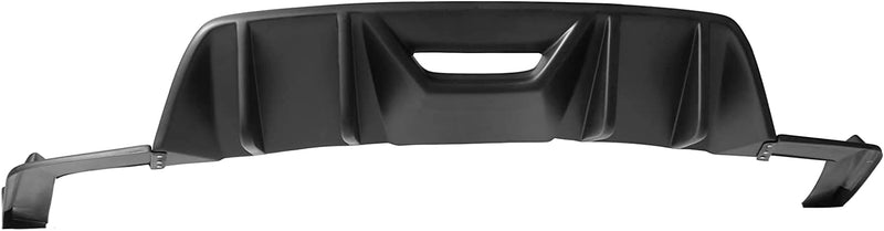 Rear Diffuser Fits 2015-2017 Ford Mustang HN Style Unpainted Matte Black Rear Bumper Diffuser PP