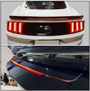 Spoiler 2015-2021 Ford Mustang 2DR Coupe Long LED Style spoiler Gloss Black - ABS