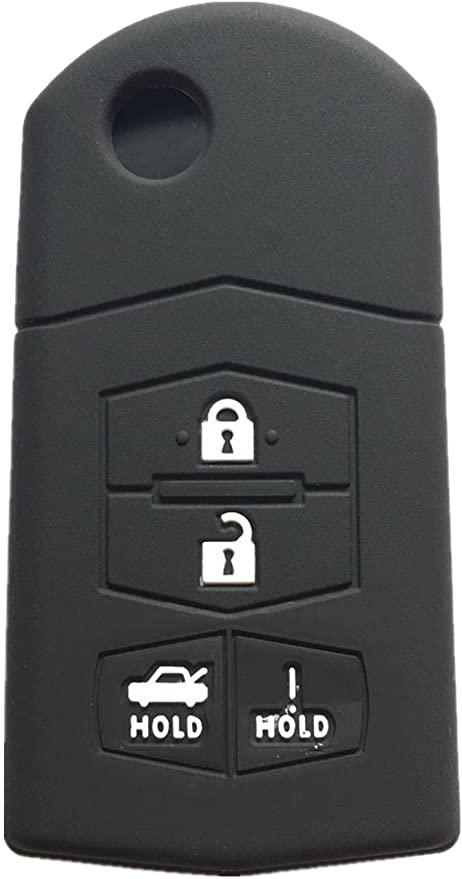 Mazda Remote Key Case Holder 4 Button Silicone Rubber Cover Key Protector for Mazda 3 5 6 CX-7 CX-9 RX-8 MX-5 Miata